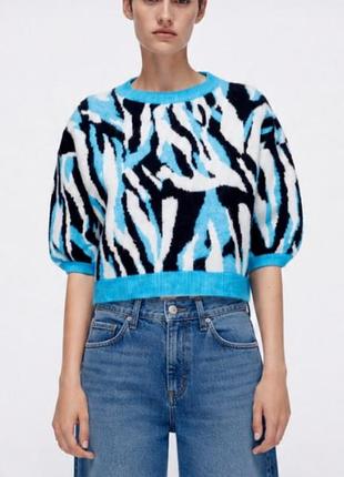 Свитер оверсайз с шерстью и альпакой zara