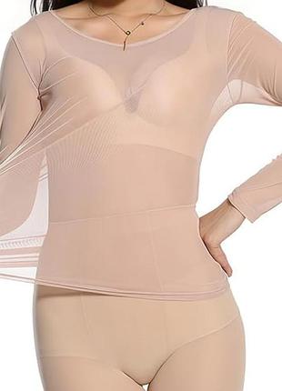 Масляный лонгслив полупрозрачный лонгслив кофта ice silk кофта холодный шелк