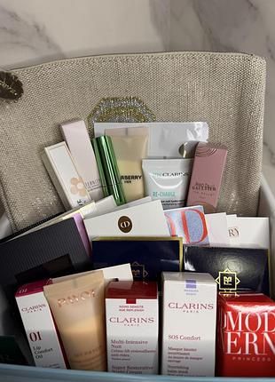 Beauty box сет косметики clarins dior jeanpaul gaultier