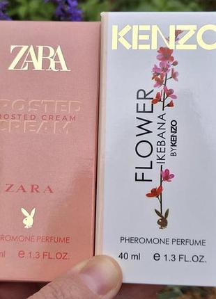 Набір парфумів zara з феромонами frosted cream та flower ikebana 2х40 мл