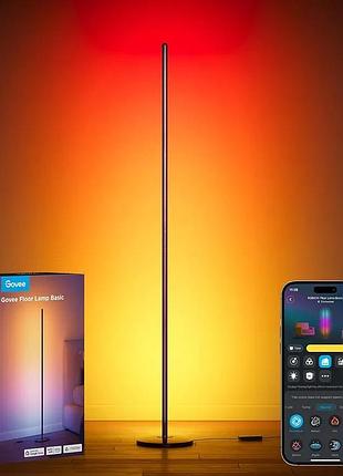 Умный торшер, светильник govee floor lamp basic h6076, 1000 lm, 2200k работа с приложением, музыкальный режим