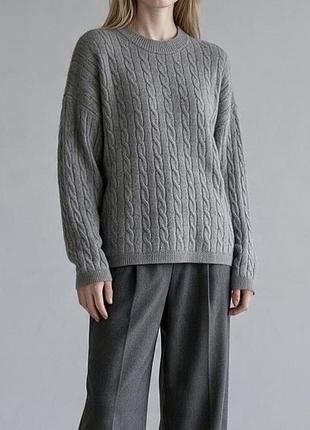 C&a женский шерстяной ,кашемир свитер в косички ,современный крой!