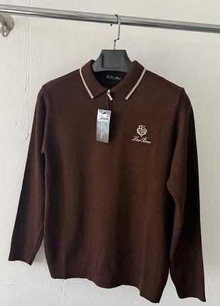 Кофта чоловіча loro piana коричнева на блискавці