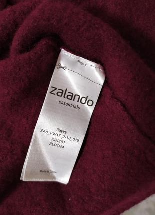 Zalando essentials бордовый кашемировый свитер пуловер с длинным рукавом осенний зимний5 фото
