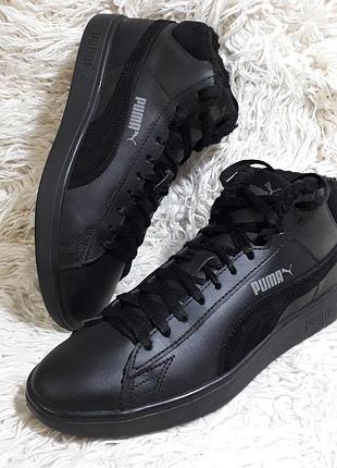 Кожаные теплые кроссовки puma, 38 размер