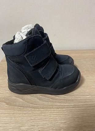 Дитячі черевики ecco urban mini сині зимові з мембраною gore-tex