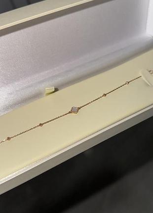 Браслет жіночий van cleef & arpels золотий з конюшиною