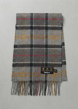 Шарф barbour merino cashmere tartan scarf шерсть кашемир оригинал клетка