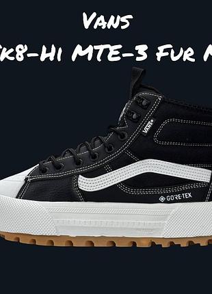 Vans sk8-hi mte-3 fur m black white 5