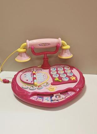 Disney princess vtech telephone: dial n learn pink talking phone toy sound, детская развивающая игрушка — «телефон маленькой принцессы» от vtech