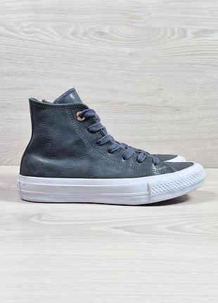 Шкіряні високі жіночі кеди converse all star оригінал, розмір 36 (lunarlon)