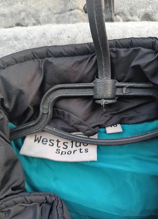 Безрукавка жіноча westsidue sports прямого крою чорно-бірюзова