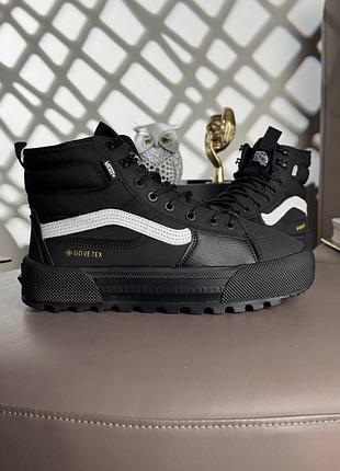 Мужские кроссовки vans sk8-hi mte-3 fur m white on black