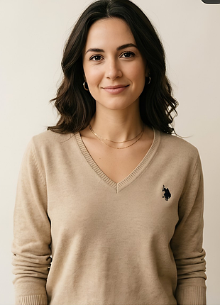 Джемпер жіночий бежевий us polo assn розмір l