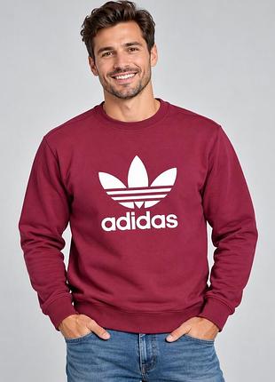 Світшот унісекс adidas бордовий 100% бавовна xs / s