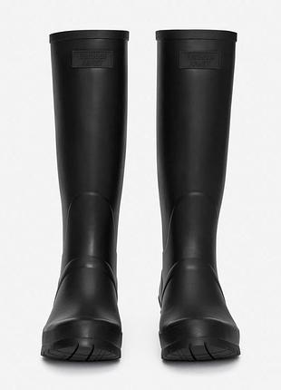 Жіночі гумові чоботи arket and barbour rubber boots black
