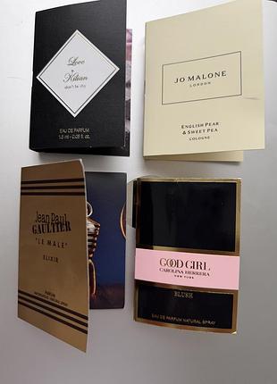 Пробники парфумів kilian, jo malone, carolina herrera, jean paul gaultier