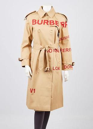 Стильний бежевий тренч  burberryburberry (с принтом)