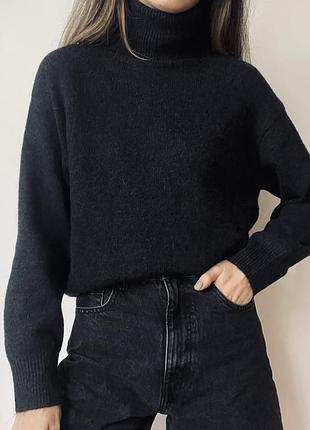 Свитер гольф с вкраплениями шерсти h&amp;m