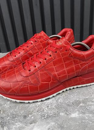 Louis vuitton run away sneakers croco чоловічі кросівки шкіра оригінал 41 eur