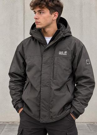 Куртка чоловіча jack wolfskin графітова xxl
