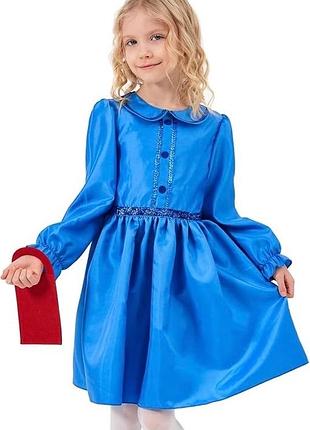 Карнавальный костюм, платье, платье с обручем roald dahl matilda, алиса в стране чудес, мальвина на 7-8 лет