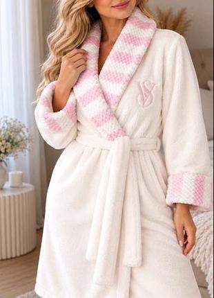 Халат жіночий victoria's secret махровий з шалевим коміром