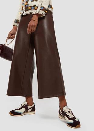 Кожаные кюлоты zara