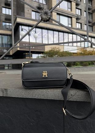 Чорна сумка tommy hilfiger через плече 3