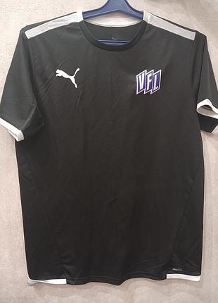 Футболка спортивна puma чорна з логотипом vfl drycell