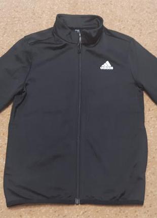 Спортивна кофта adidas чорна на змійці