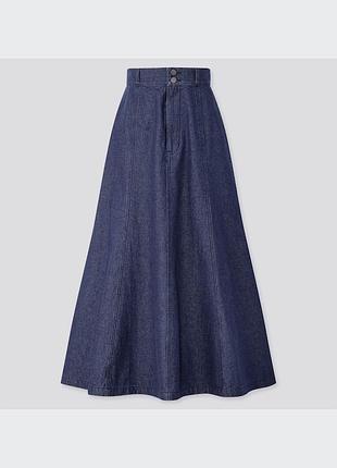 Спідниця з легкого деніму uniqlo m-l