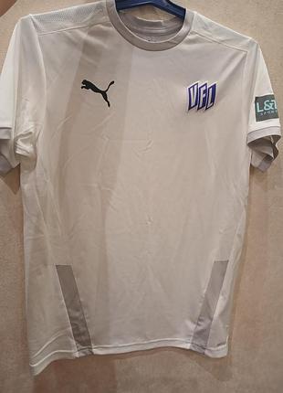 Футболка спортивна puma біла з логотипом vfl