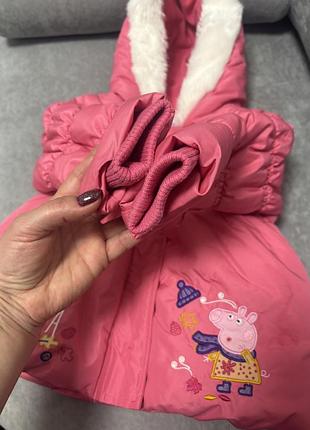 Куртка для дівчинки peppa pig рожева 86 см 2