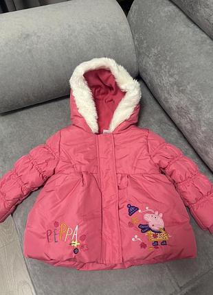 Куртка для дівчинки peppa pig рожева 86 см