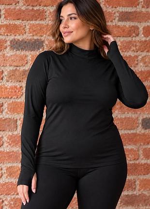 Термокофта primark heatiq чорна з високим коміром, xl