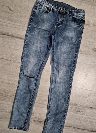 Стильные джинсы скинни скинни-варенки (acid wash), размер 28 (м / 46)