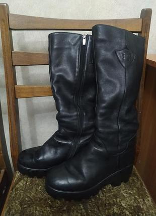 Чоботи жіночі yja collection шкіряні зимові чорні р. 39