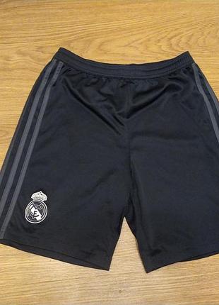 Шорти adidas для хлопчика 13-14 років real madrid чорні