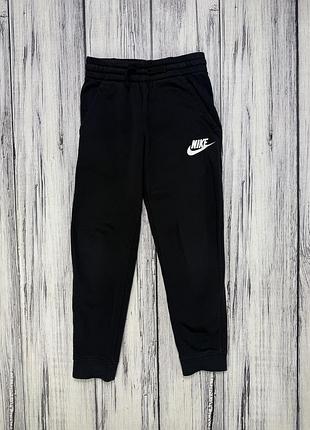 Nike детские флисовые штаны оригинал s черные 128 137 см спортивные брюки