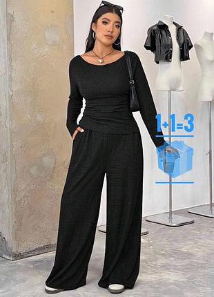 Цупкі чорні штани shein xl