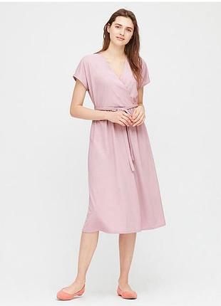 Сукня міді uniqlo бузкового кольору