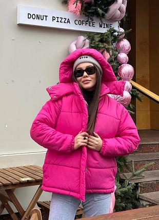 Теплая женская куртка женский дутик в расцветках рр 42-52