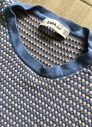Футболка жіноча zara knit блакитна розмір m