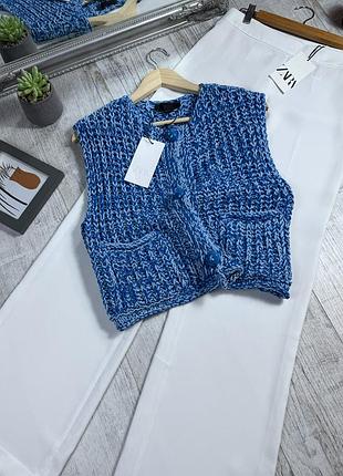 Вязаная жилетка от zara