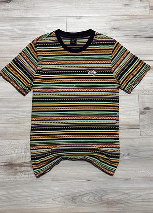 Стильная полосатая футболка хафф huf striped tee, m, оригинал