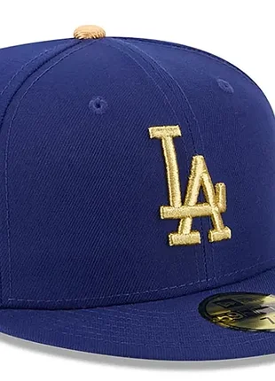 Детская бейсболка new era royal los angeles dodgers 2024 gold collection 59fifty fitted hat 7 (55.8 см).размер не регулируется