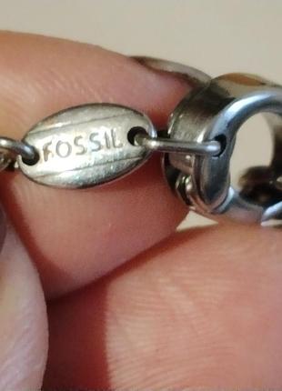Fossil,цепочка подвески, сталь, маркировка 2