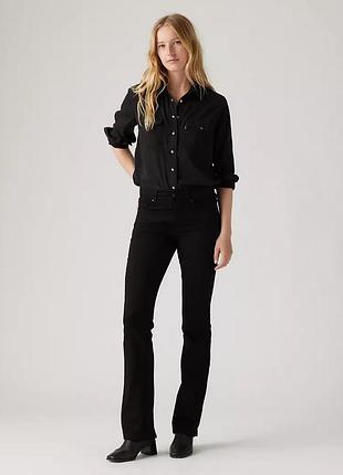 Джинси жіночі чорні levi’s 315 shaping bootcut