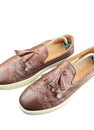 Лофери santoni originals,туфлі, оригинал, оригінал мокасини броги мокасини